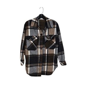 Goodnight Macaroon Isabelle Plaid Flannel Shirt Women’s Small